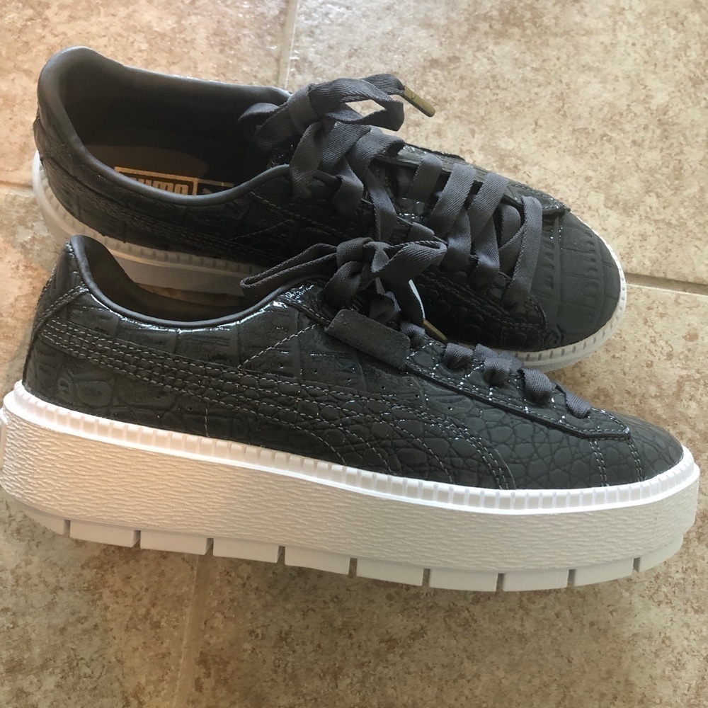 Womens PUMA PLATFORM TRACE EXOTIC LUX - Iron Gate